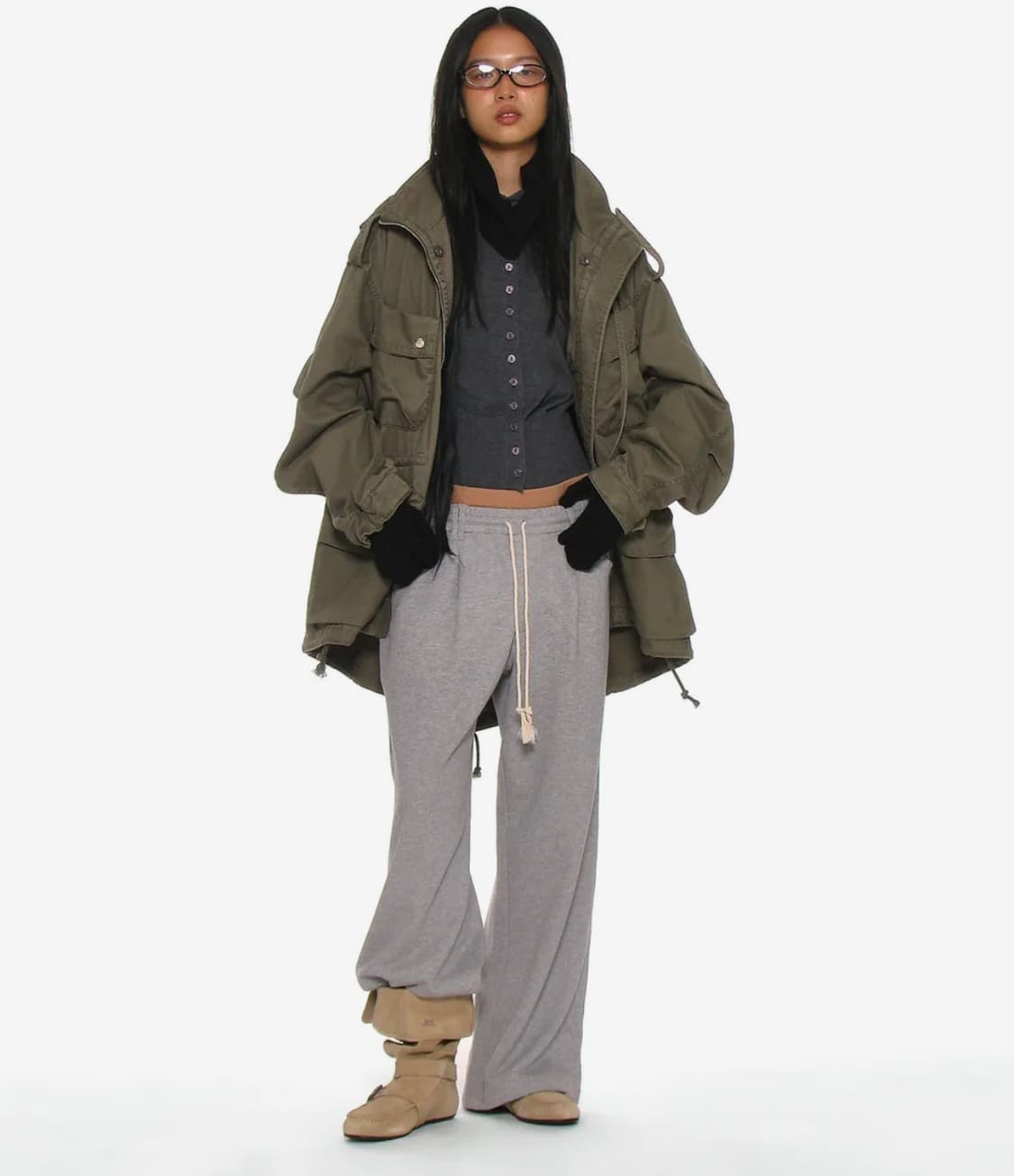 파르티멘토 우먼 FIELD JACKET_카키그린 새제품 상품이미지2