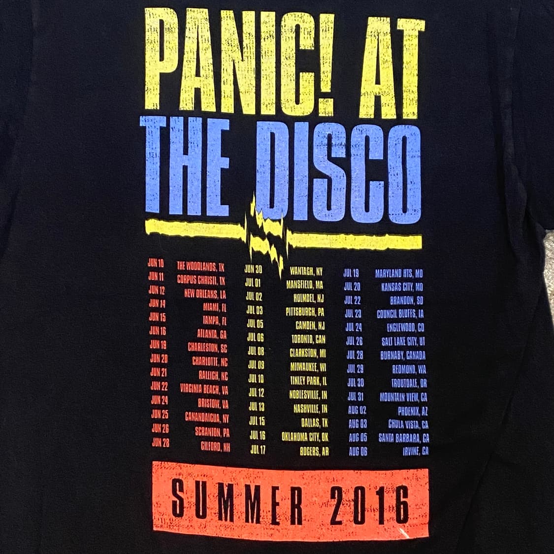 미국 빈티지 패닉 앳더 디스코 투어티 락티셔츠 반팔티 상품이미지6