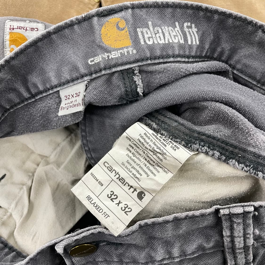 칼하트 OG 더블니 페이딩 카펜터 덕캔버스 워크팬츠 상품이미지5