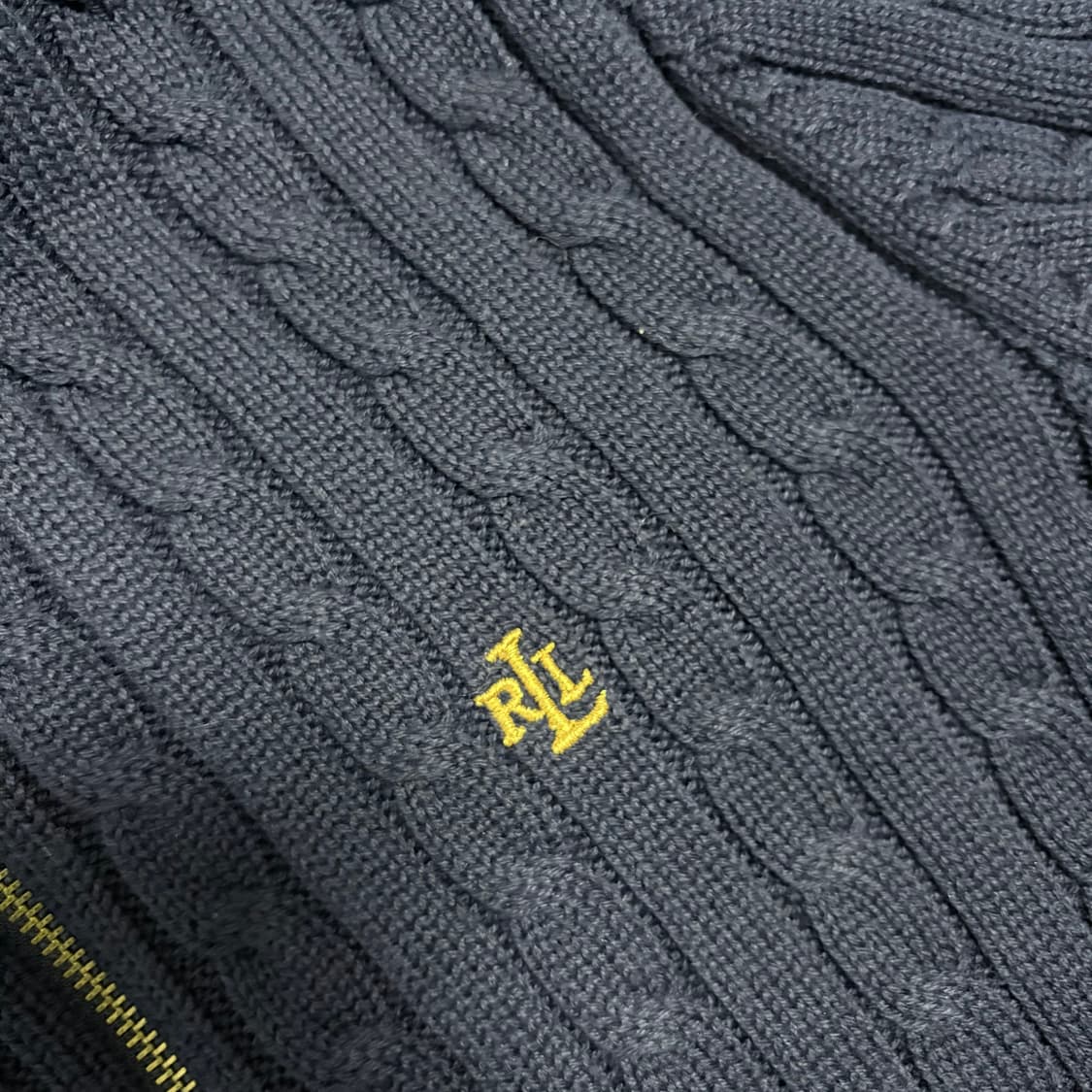 랄프로렌 그린라벨 꽈배기 니트 집업 상품이미지4