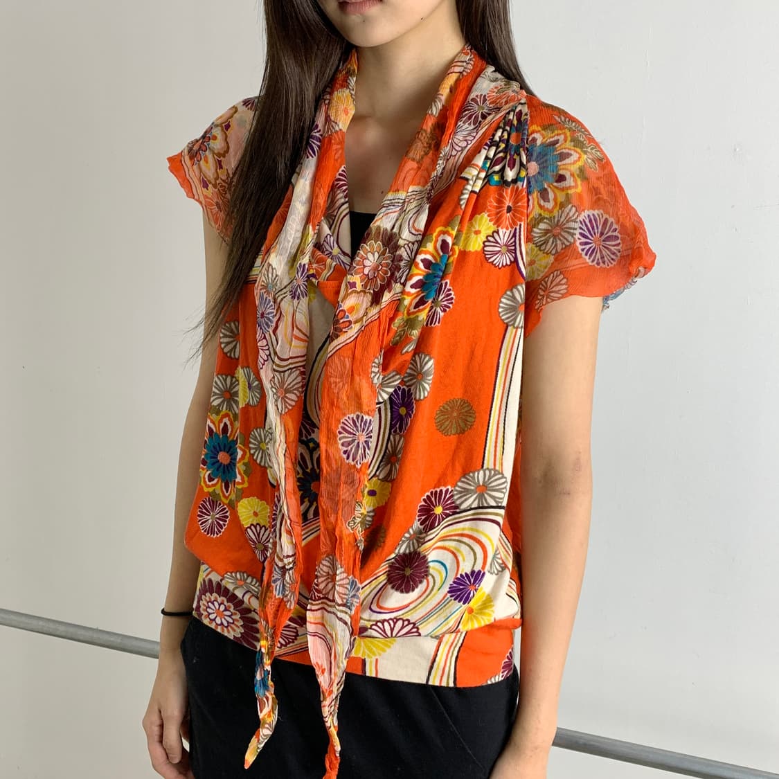 겐조 실크 넥스카프 시어 탑 상품이미지2