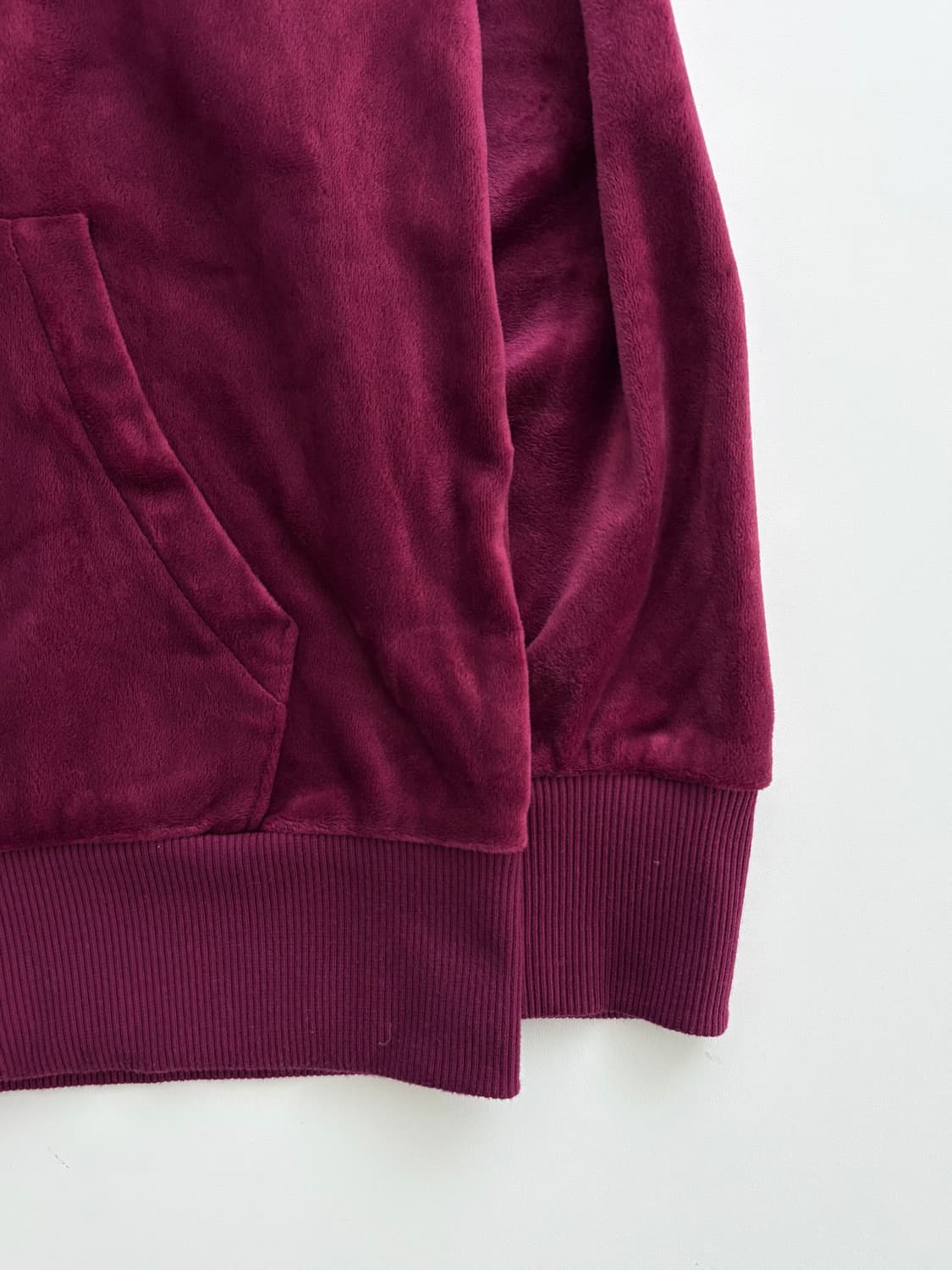 Puma 퓨마 버건디컬러 벨벳 후드집업 상품이미지7