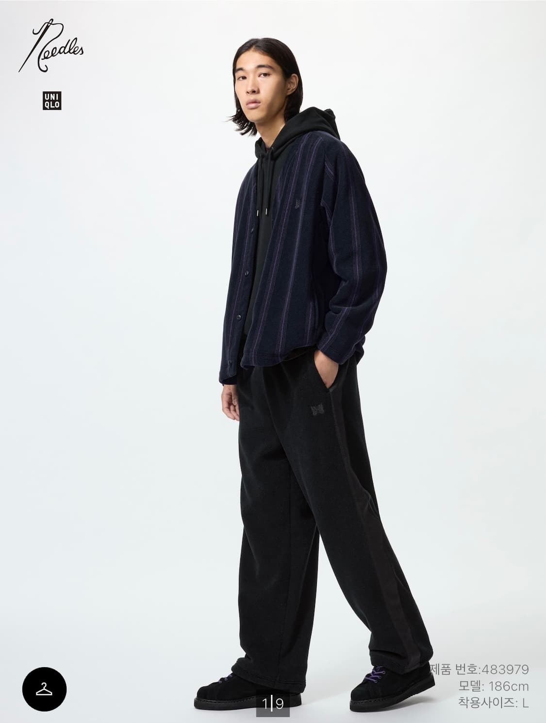 유니클로 니들스 팬츠 블랙 m사이즈 새상품 상품이미지1