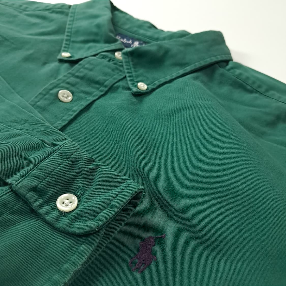 CJ012 XL 폴로 90s 포레스트그린 셔츠 남방 상품이미지4
