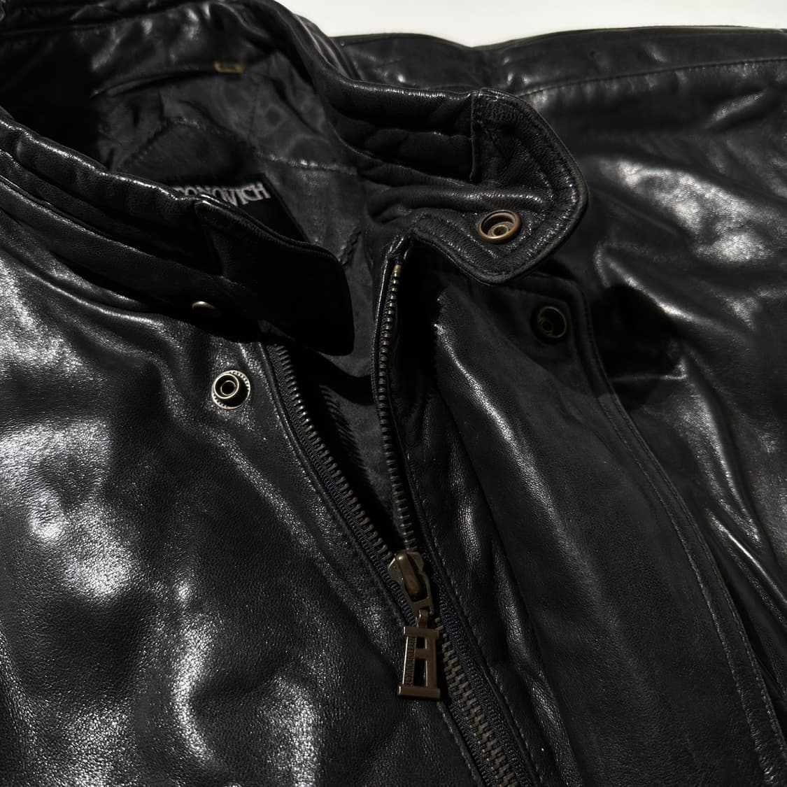 진도 안토노비치 램스킨 봄버 자켓 블랙 상품이미지7