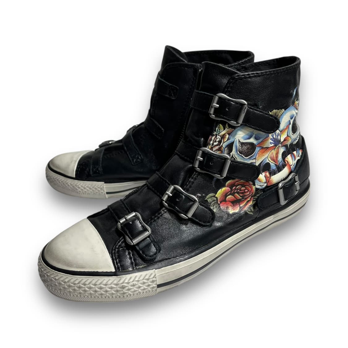 ASH Skull Rose Bondage High Top Shoes 상품이미지1