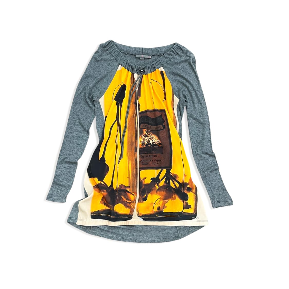 Graphic Scarf Docking Cotton Dress 상품이미지1