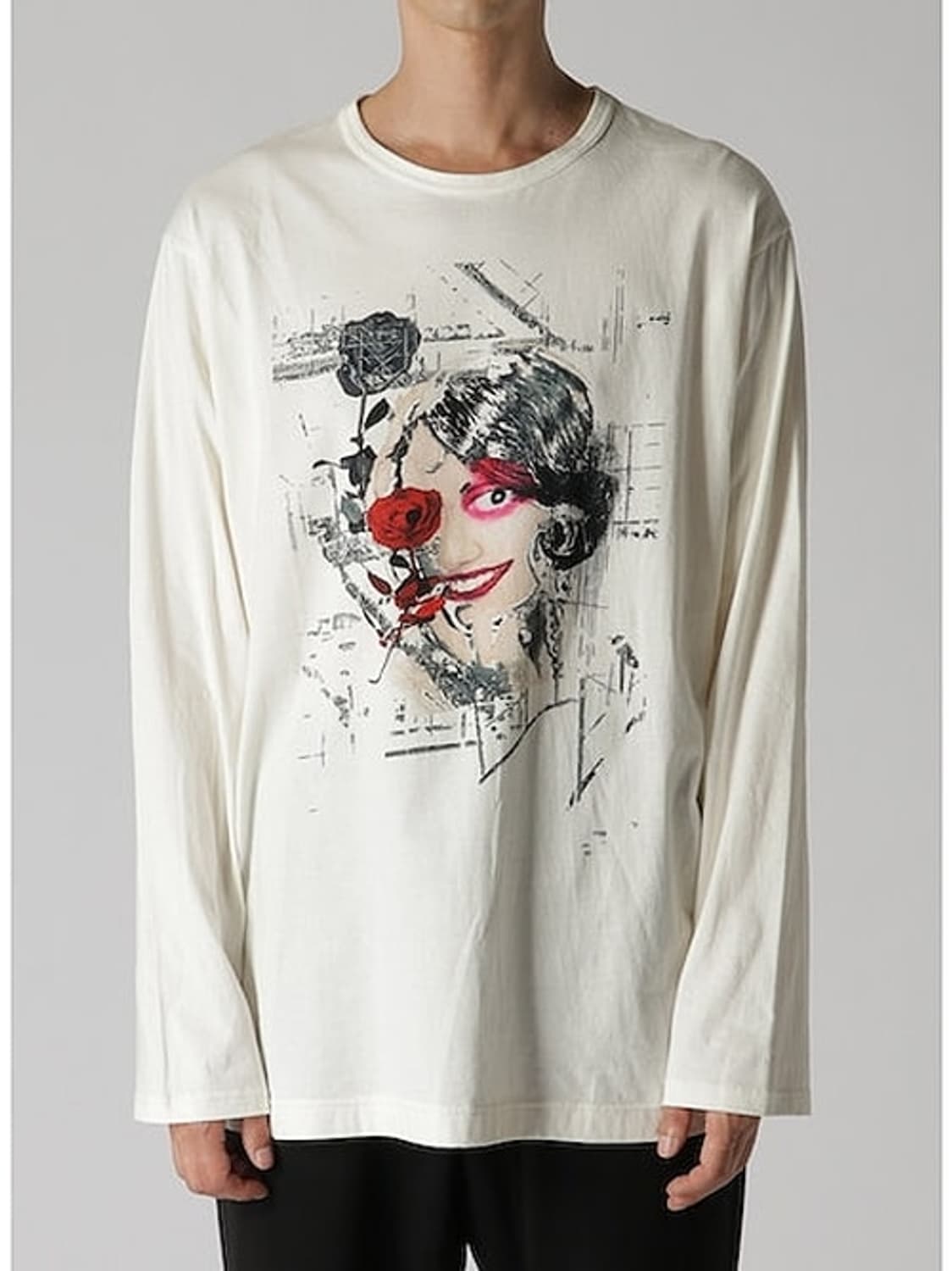 새상품 요지야마모토 천축 로즈프린팅 롱슬리브 3size 상품이미지2