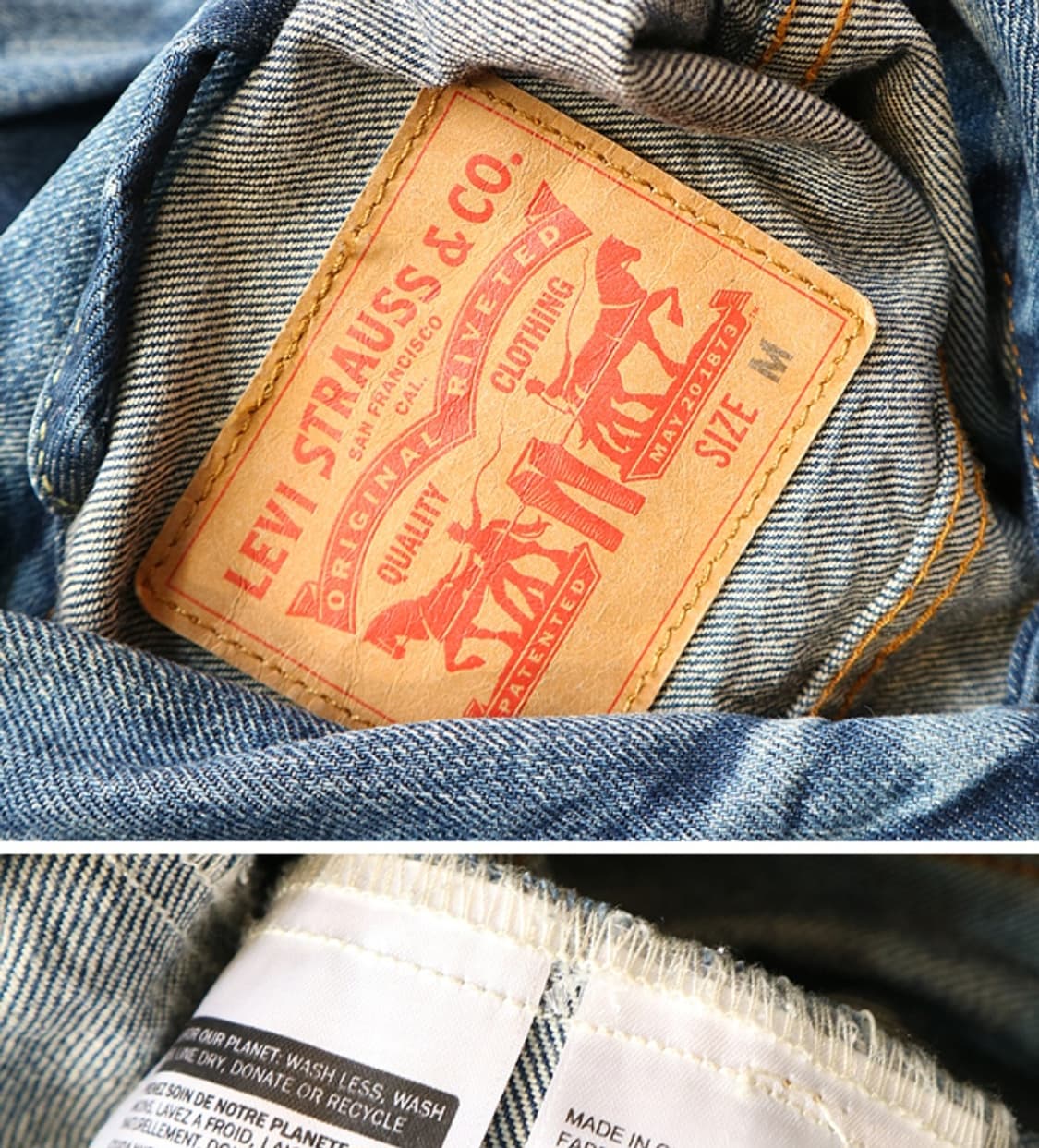 LEVIS 리바이스 워싱 가공 데님자켓 상품이미지7