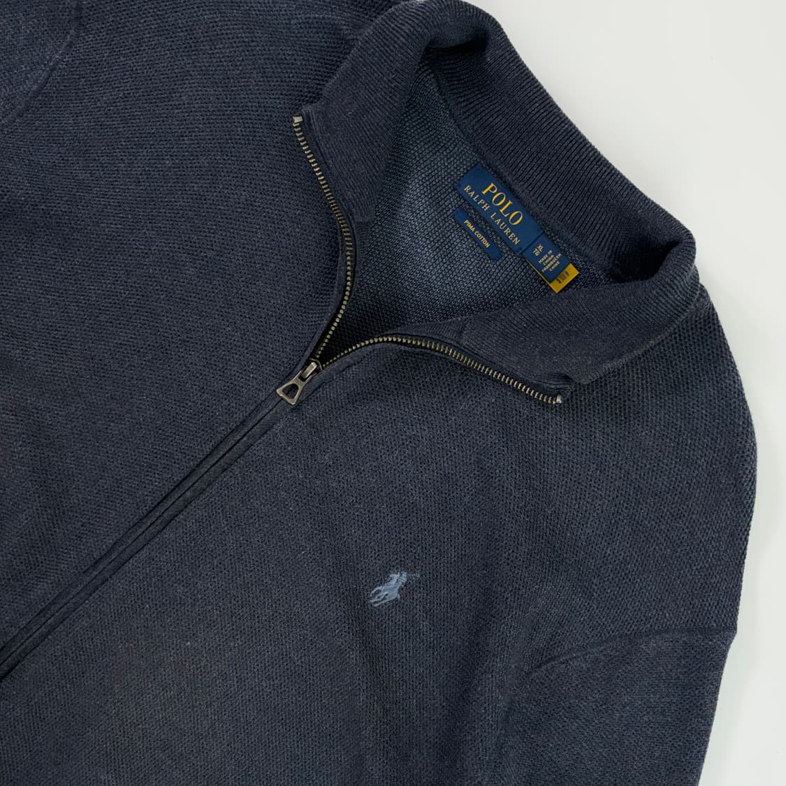Polo  폴로 랄프로렌 신형 자수 피마코튼 네이비 니트집업  상품이미지3