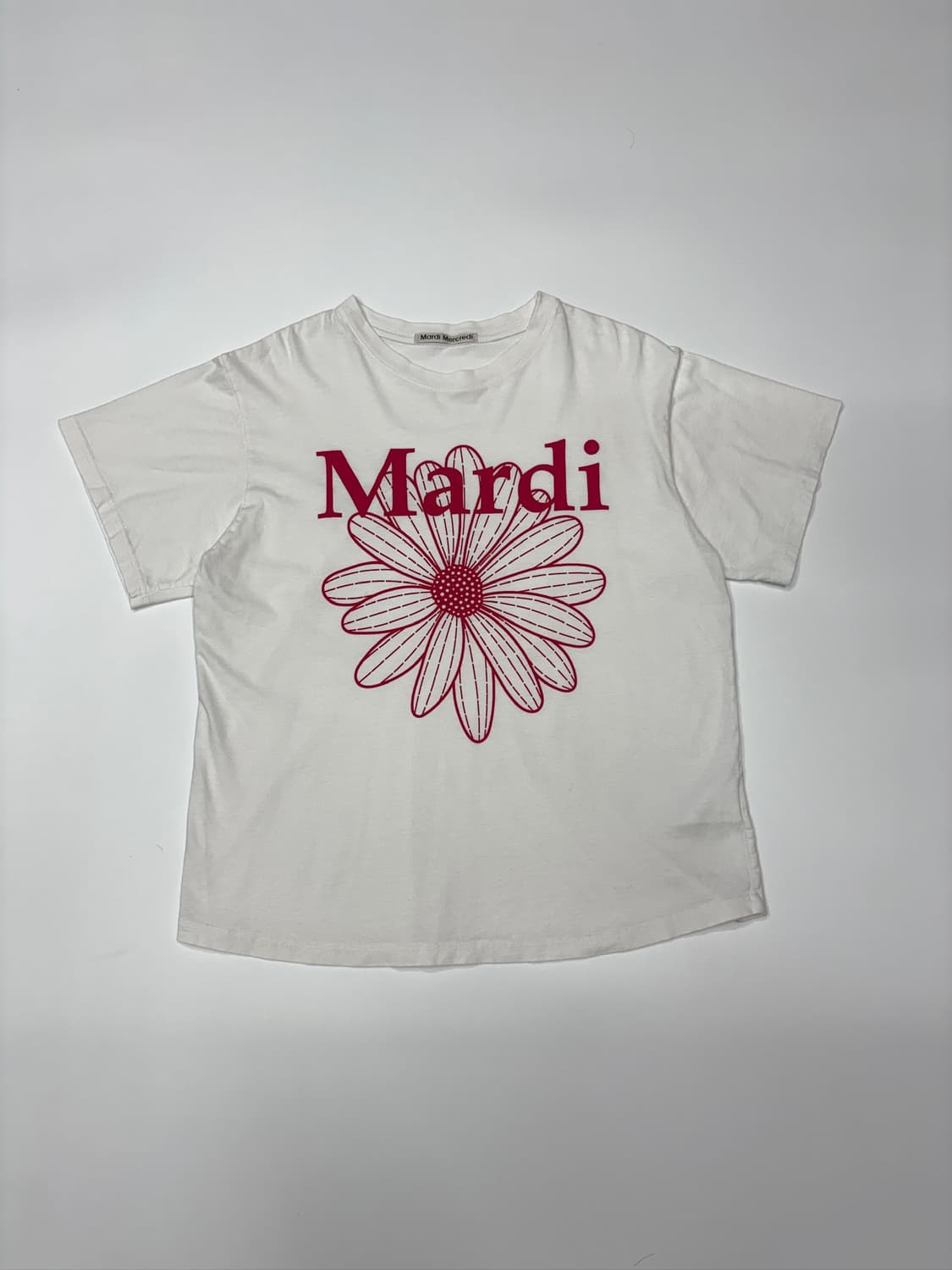 Mardi Mercredi 마르디 메크르디 플라워 메르디 반팔 티셔츠 상품이미지3