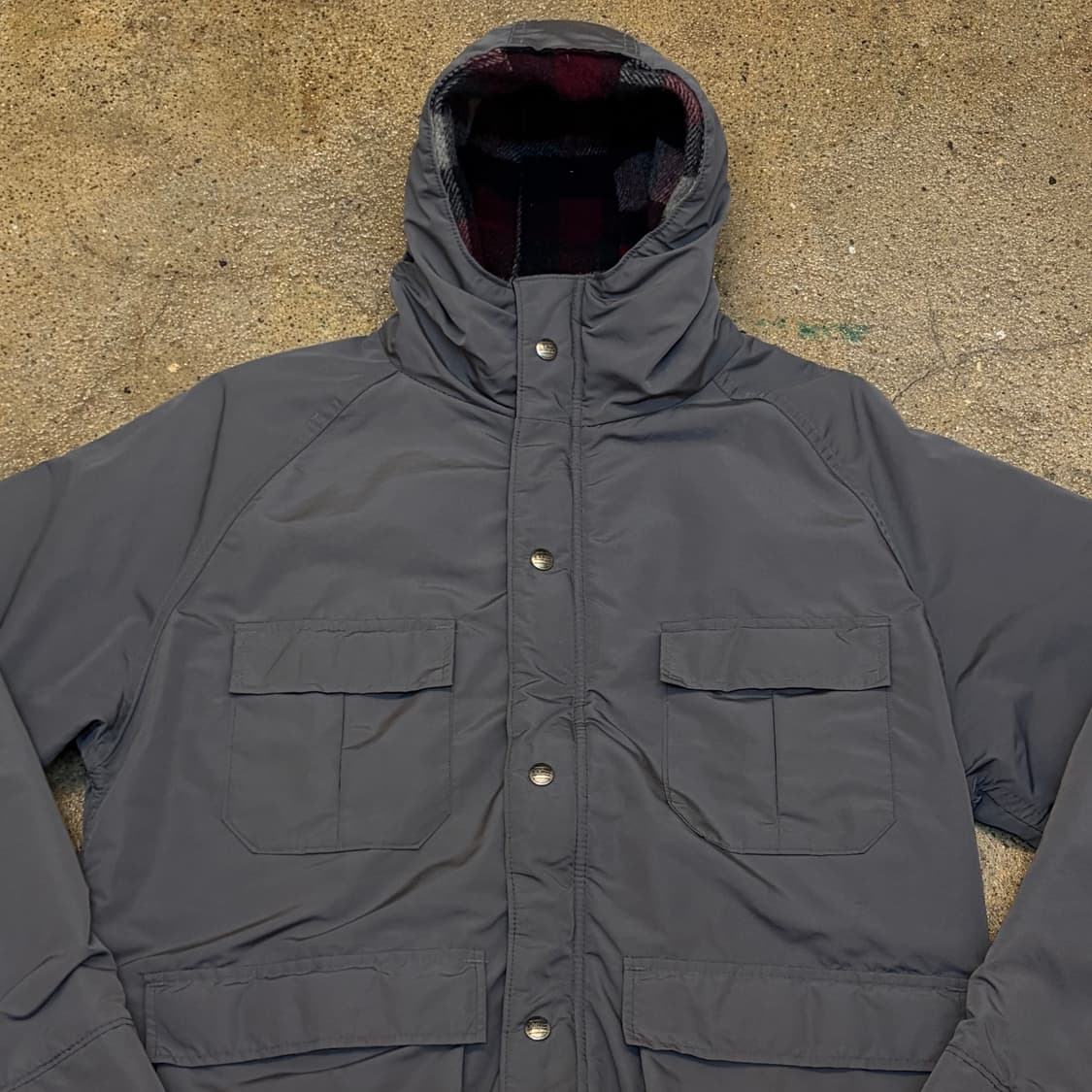 90s Made in USA 미국 빈티지 엘엘빈 후드 야상자켓 바람막이  상품이미지3