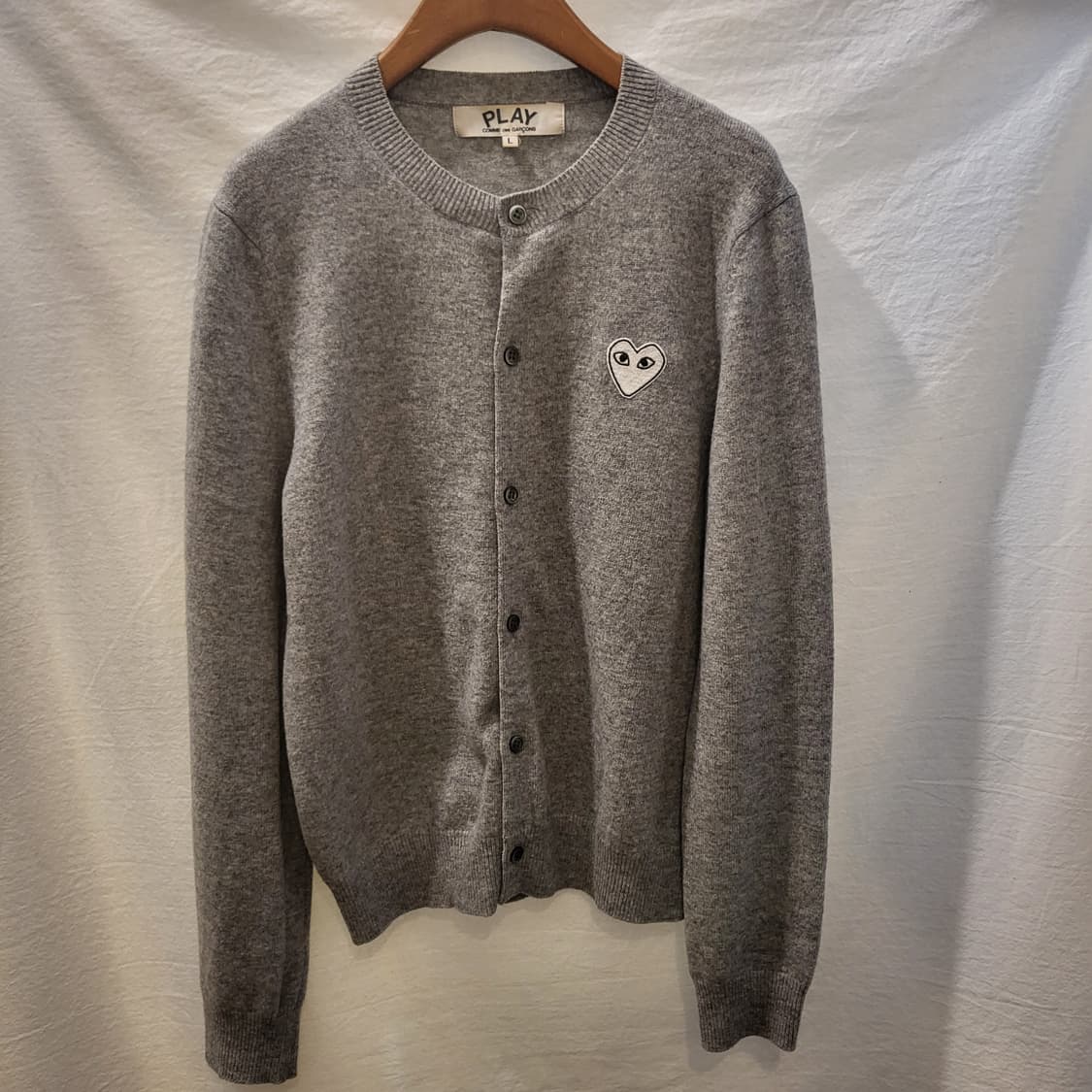 꼼데가르송 플레이 가디건 그레이 상품이미지1