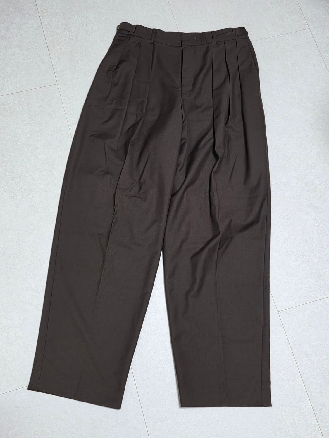 뉴치프시크 브라운 와이드 슬랙스 상품이미지1