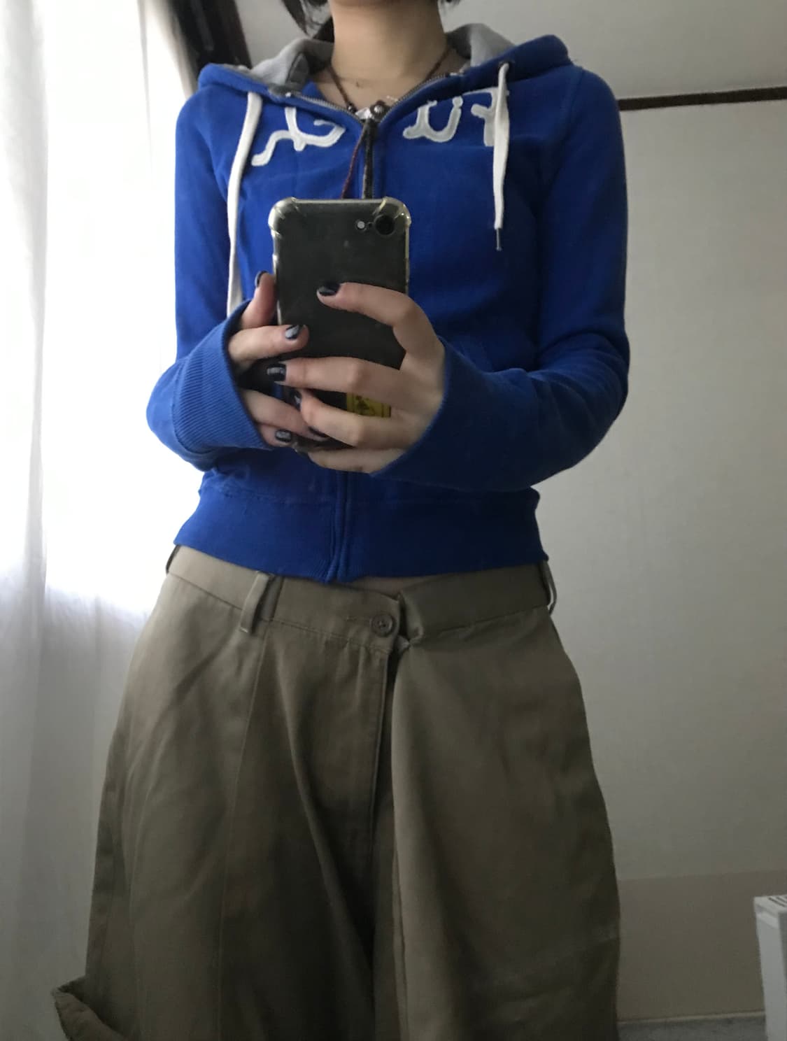 아베크롬비 블루 딱붙핏 후드집업 상품이미지4