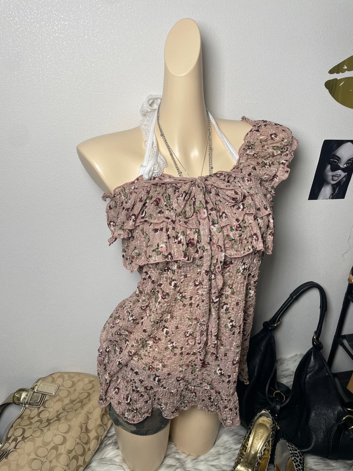 Rosa cherry Flower blouse 상품이미지1