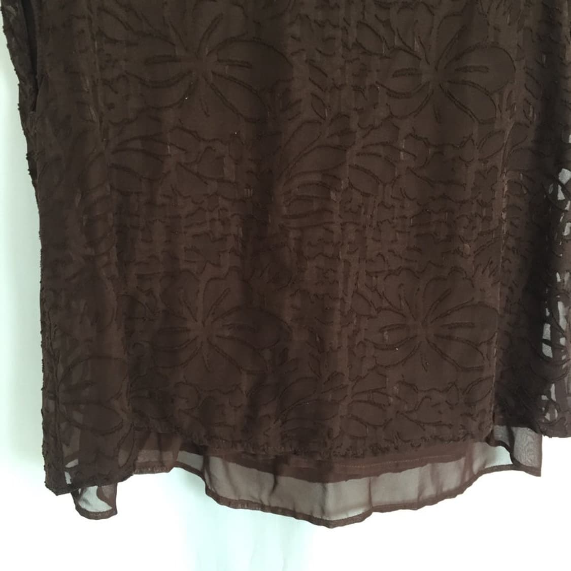 638. brown frill sleeveless blouse 상품이미지3