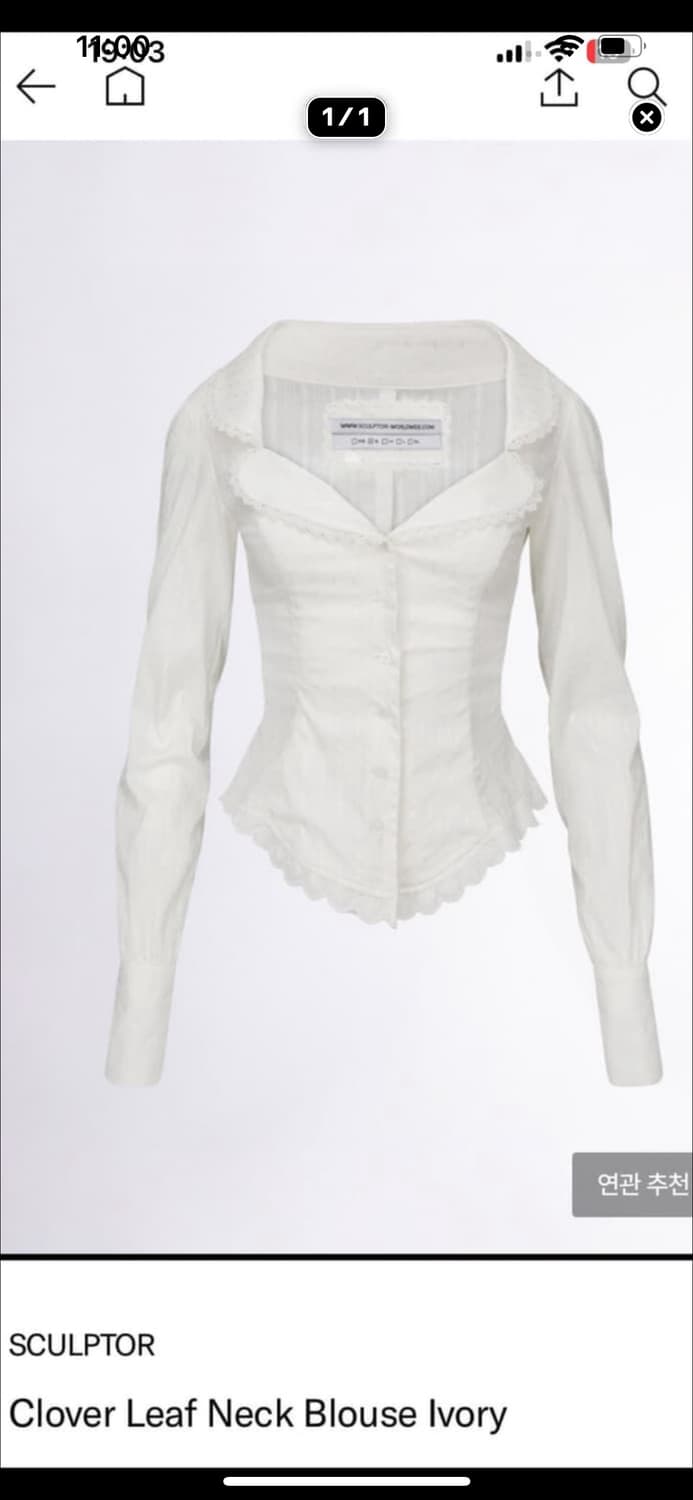 스컬프터 클로버 블라우스 상품이미지1