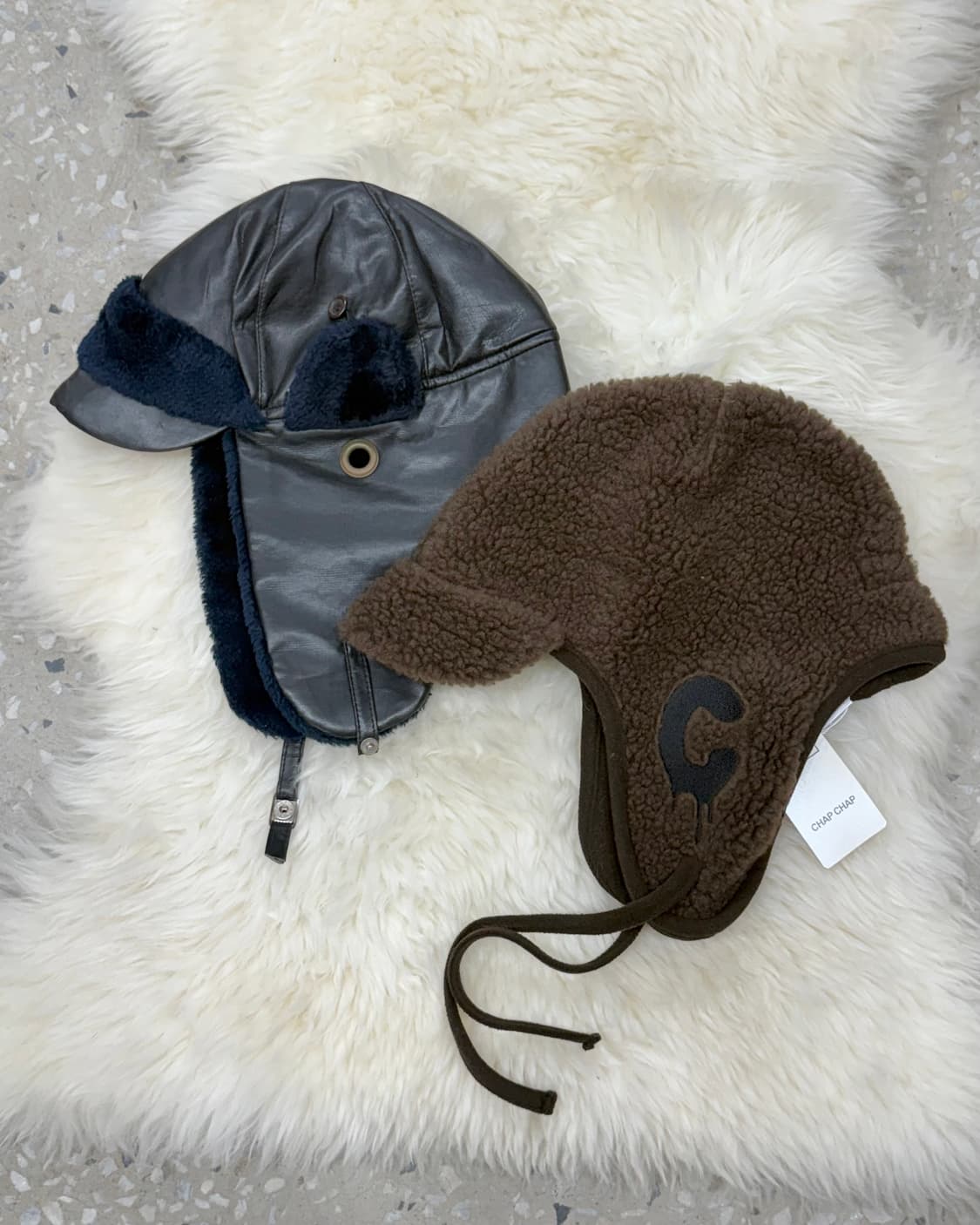 블랙 레더 퍼 트루퍼햇 상품이미지2