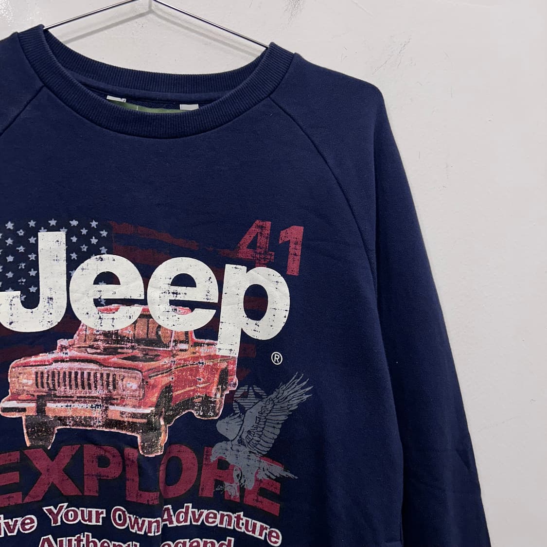 지프 익스플로러 빅로고 래글런 맨투맨 상품이미지1