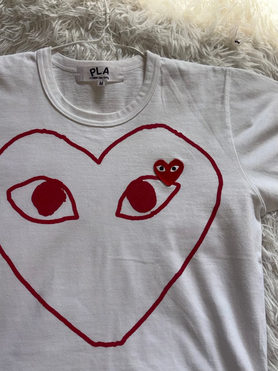 꼼데가르송 PLAY 더블 하트 반팔티 M 상품이미지2