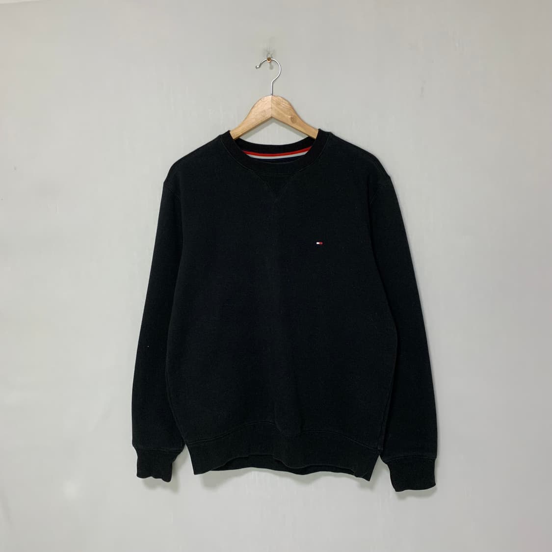 타미힐피거 블랙 맨투맨 티셔츠 빈티지 남녀공용 여성 L 상품이미지1