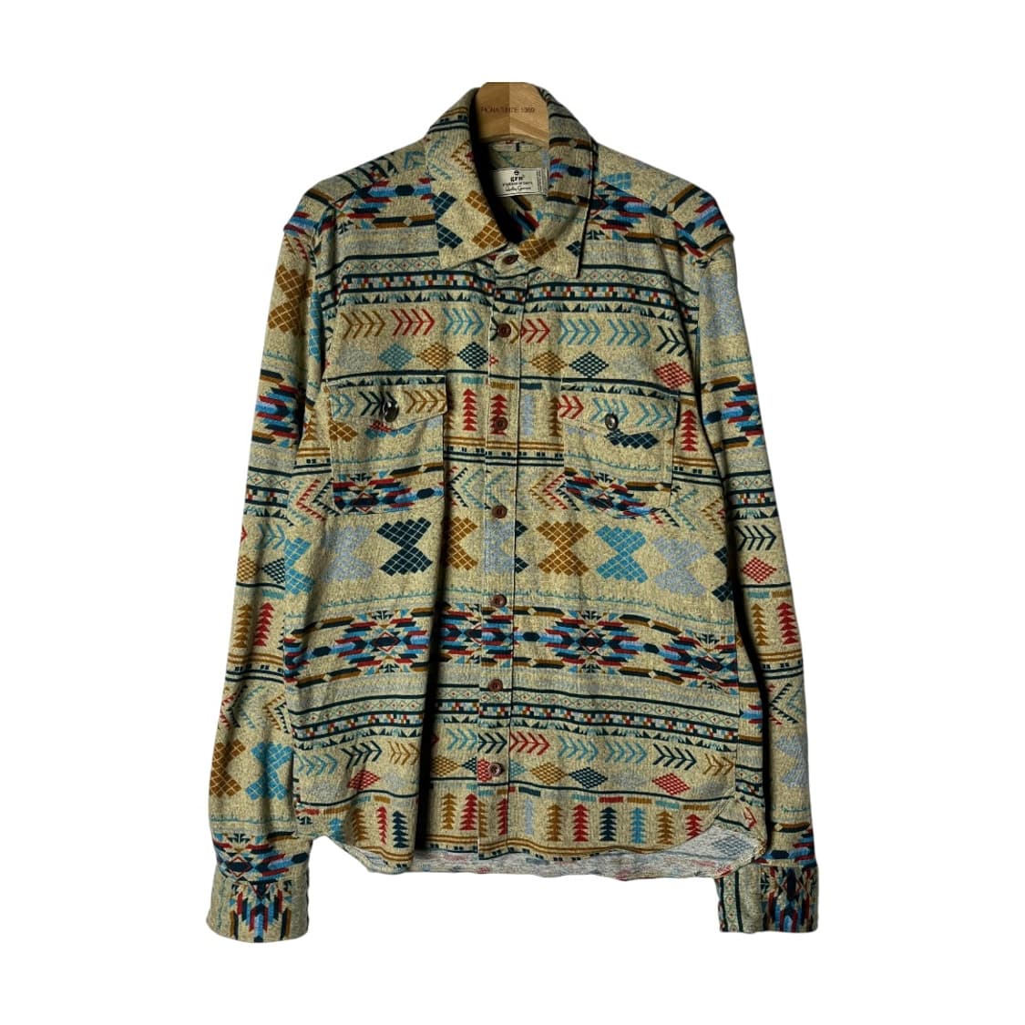 [Grn] 재팬 나바호패턴 콘초 웨스턴 셔츠 상품이미지1