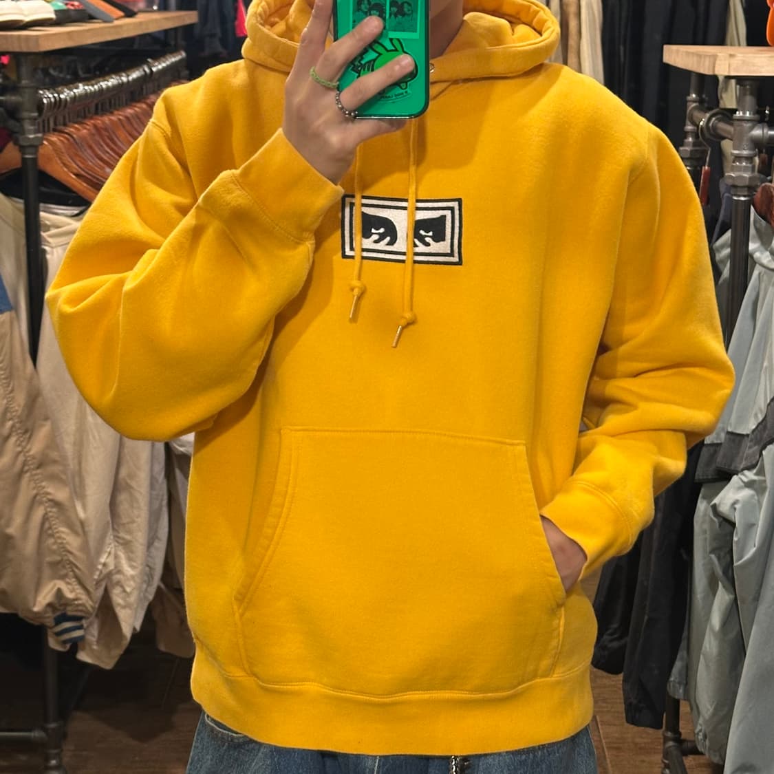 [HI] 오베이 후드티 옐로우 상품이미지2