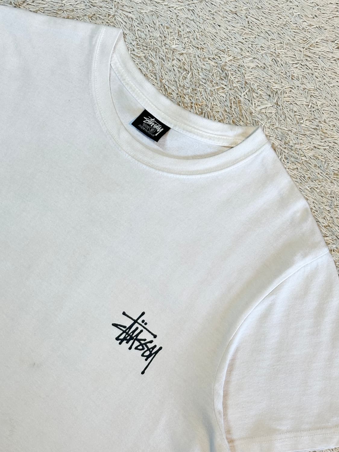 스투시 STUSSY 베이직 로고 반팔 티셔츠 화이트 상품이미지3