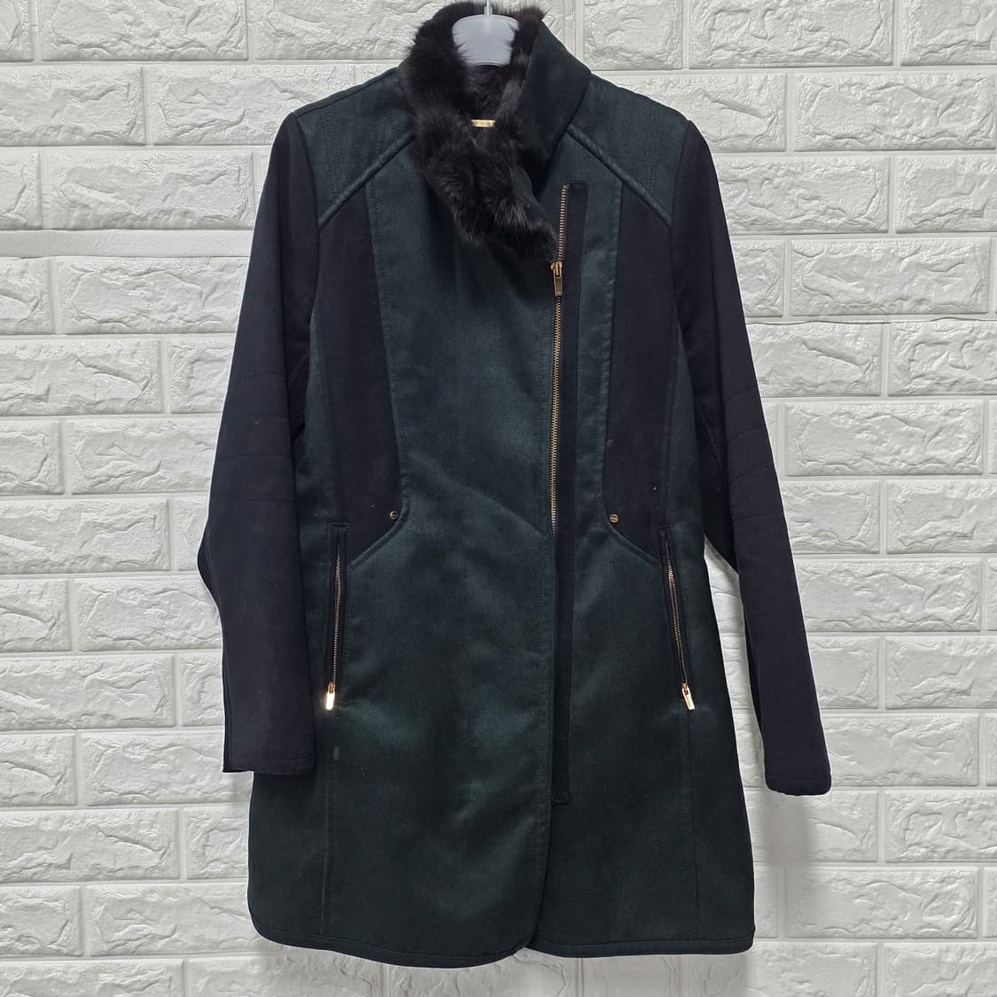 택포) Zishen 내피 여우 퍼 100% 코트 상품이미지1