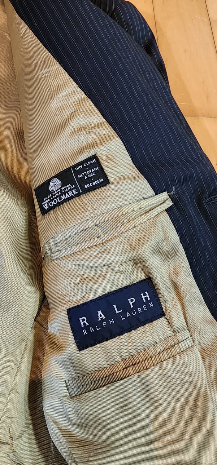 (간절기용)랄프by랄프로렌 네이비 스트라이프 울자켓 2XL 상품이미지8