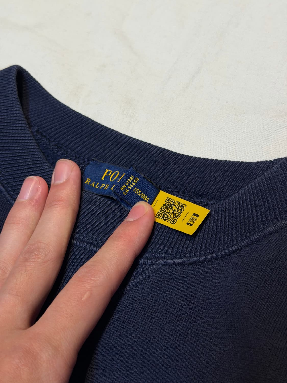 큐알) 폴로 랄프로렌 맨투맨 스웻셔츠 네이비 상품이미지3