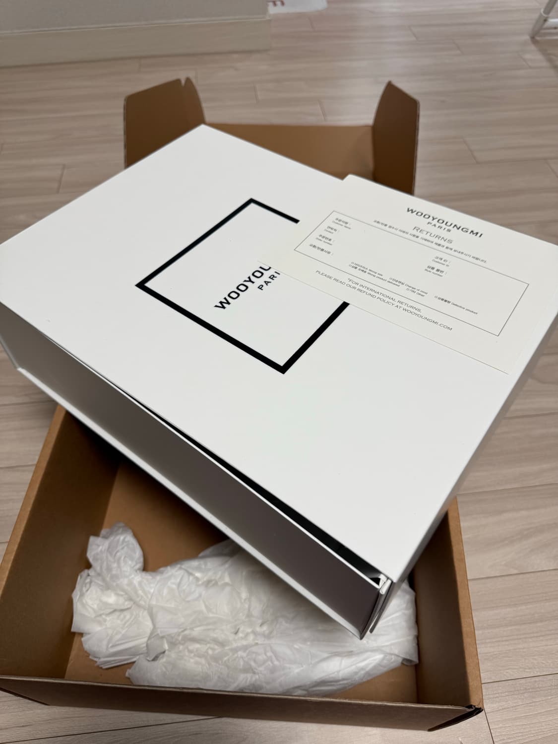 우영미 24ss 투턱 블랙울와이드 팬츠 48사이즈 상품이미지7