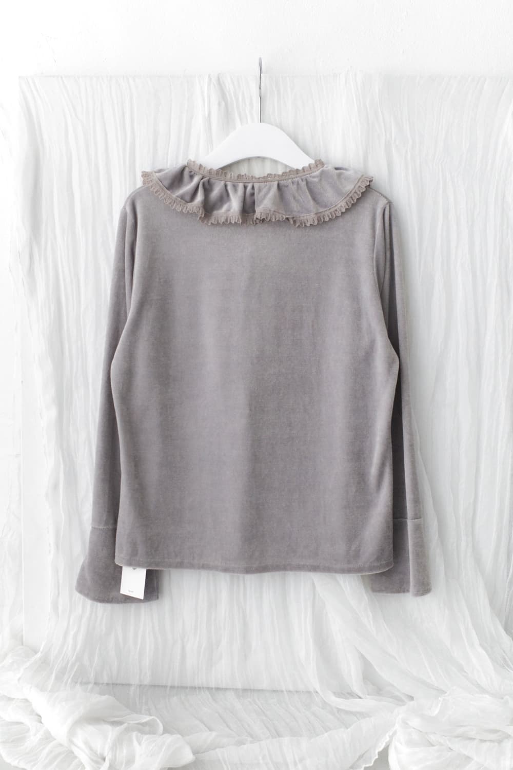 frill velvet long sleeve 상품이미지4