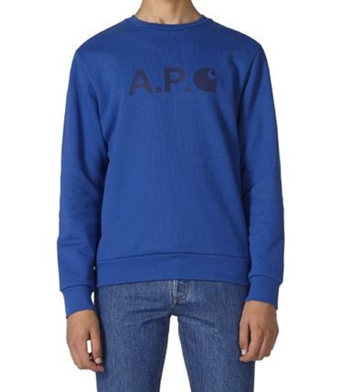 [XXL] A.P.C 아페쎄 × 칼하트 WIP 아이스 로고 맨투맨 로얄블 상품이미지2