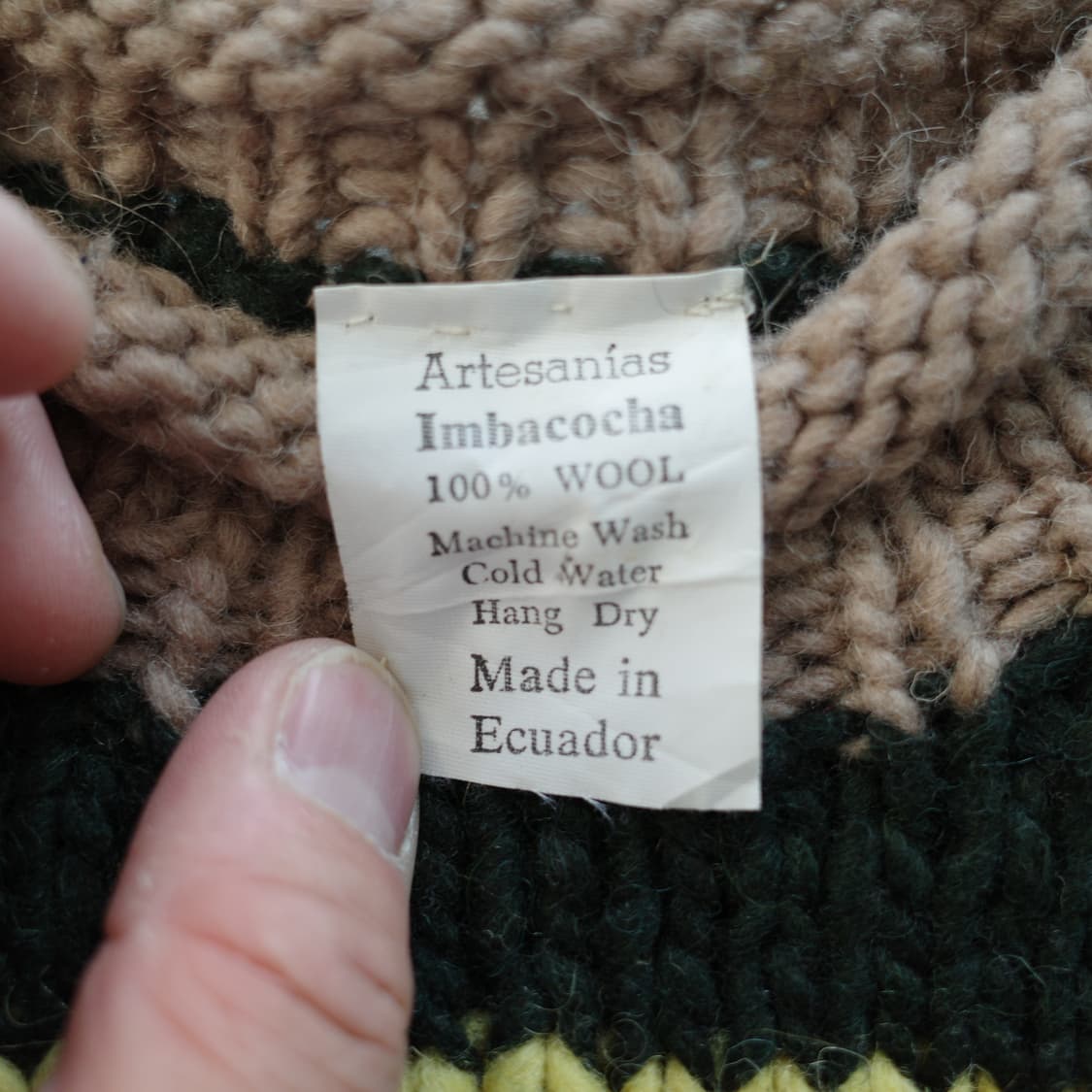 에콰도르 에스닉 나바호 아즈텍 핸드메이드 100% 울 니트 (Free) 상품이미지5