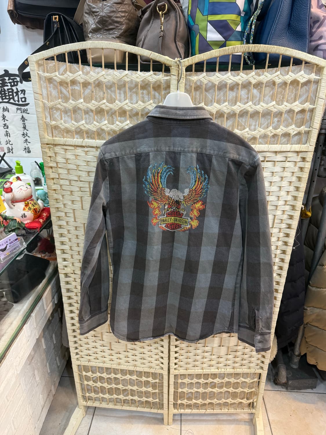 95 정품 할리데이비슨 백 자수로고 반팔셔츠 팝니다 상품이미지5