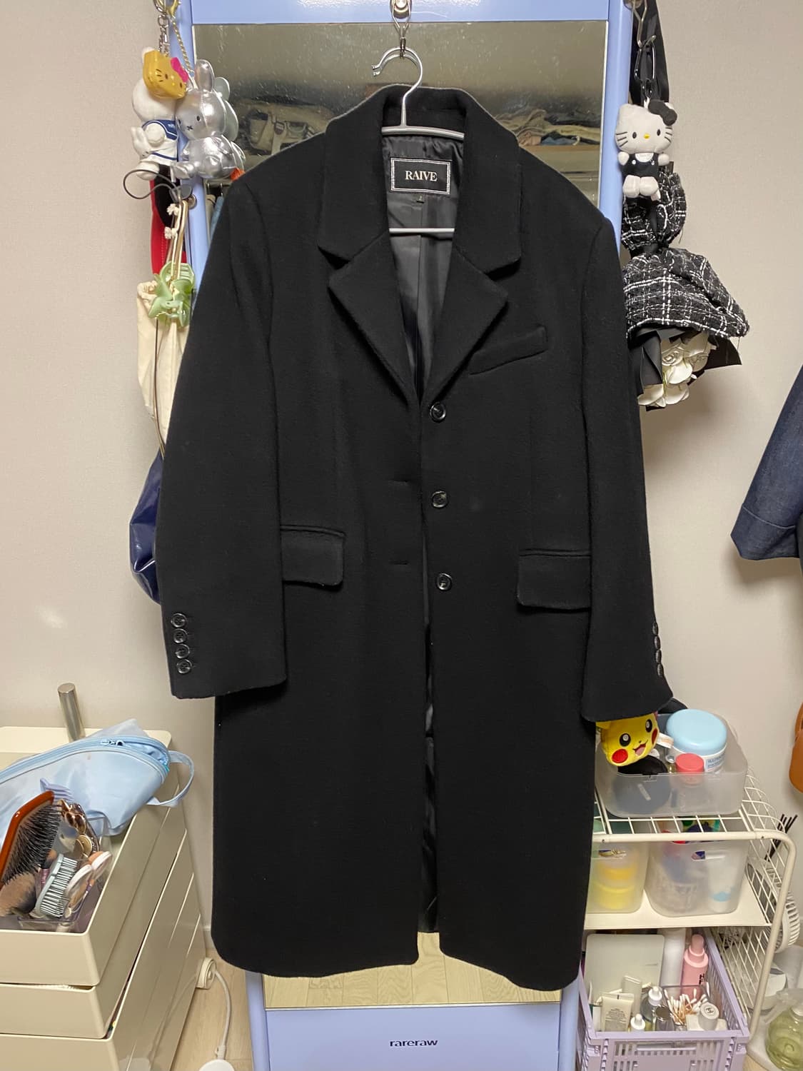 레이브 black 롱코트 상품이미지1