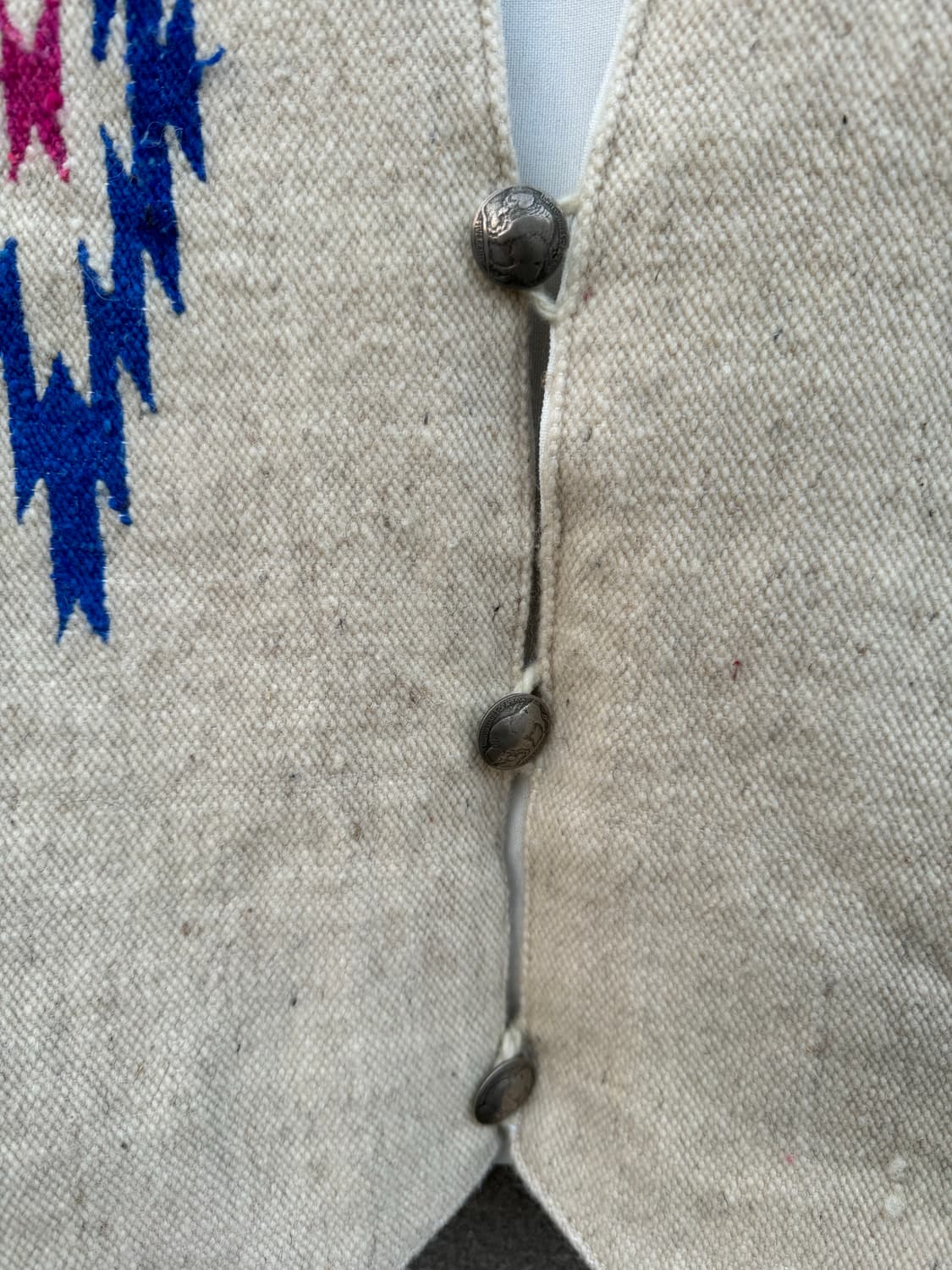 90s mf clothing 빈티지 오르테가 치마요 울 베스트 조끼 상품이미지4