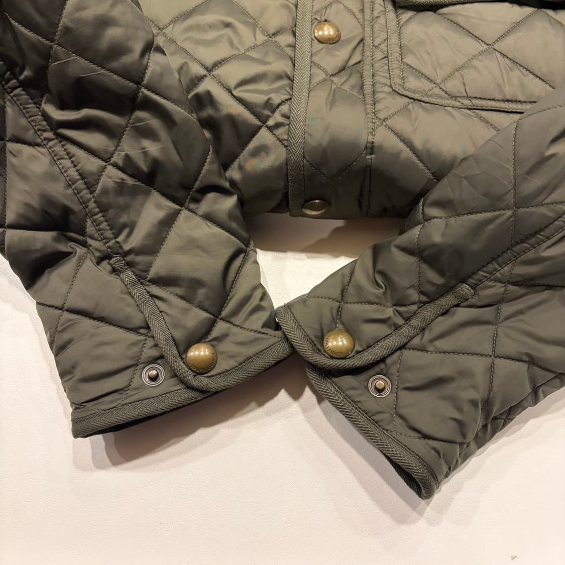 [M] 폴로 랄프로렌 퀼팅 자켓 카키 C410 상품이미지8