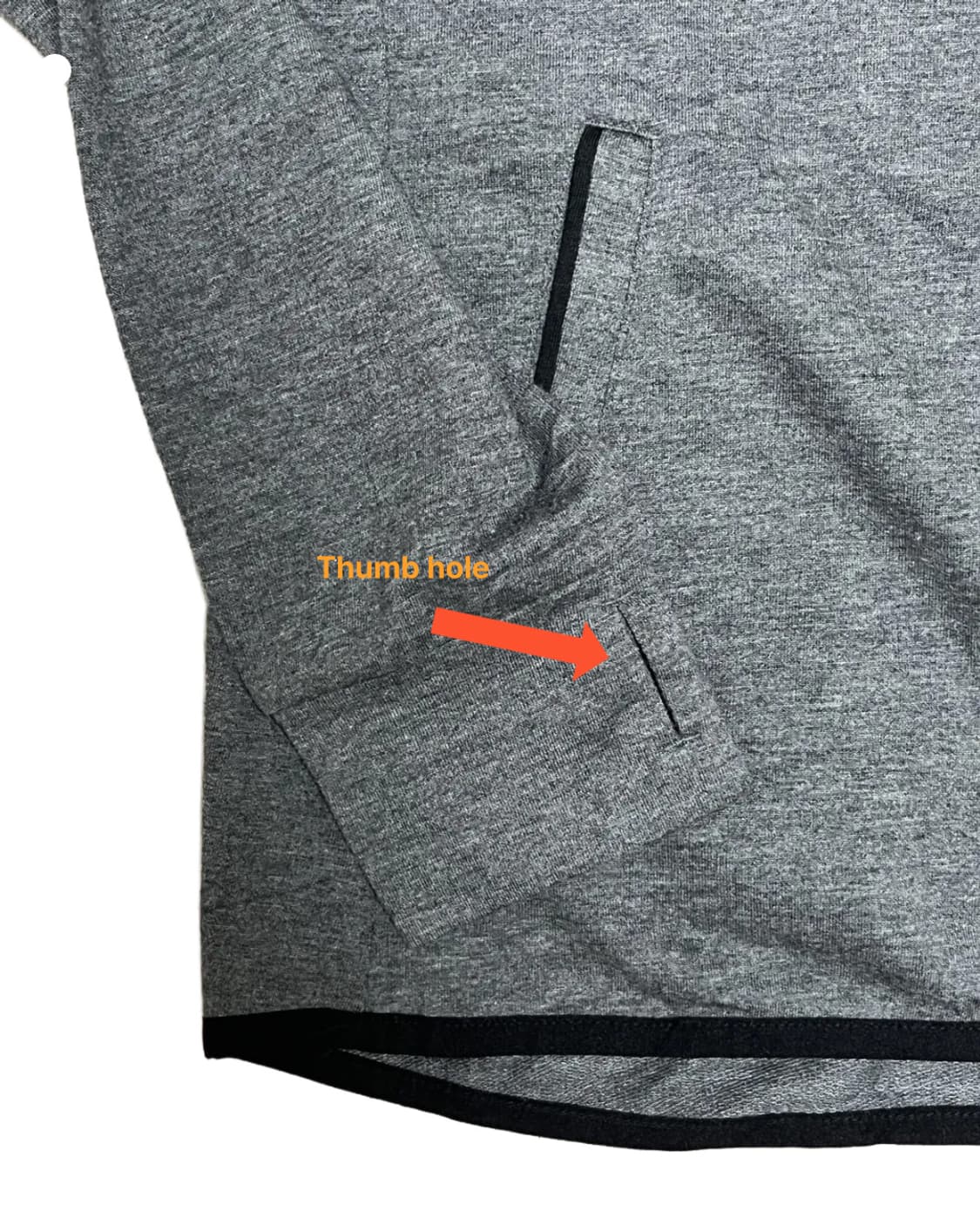 Gray thumb hole hoodie 상품이미지2