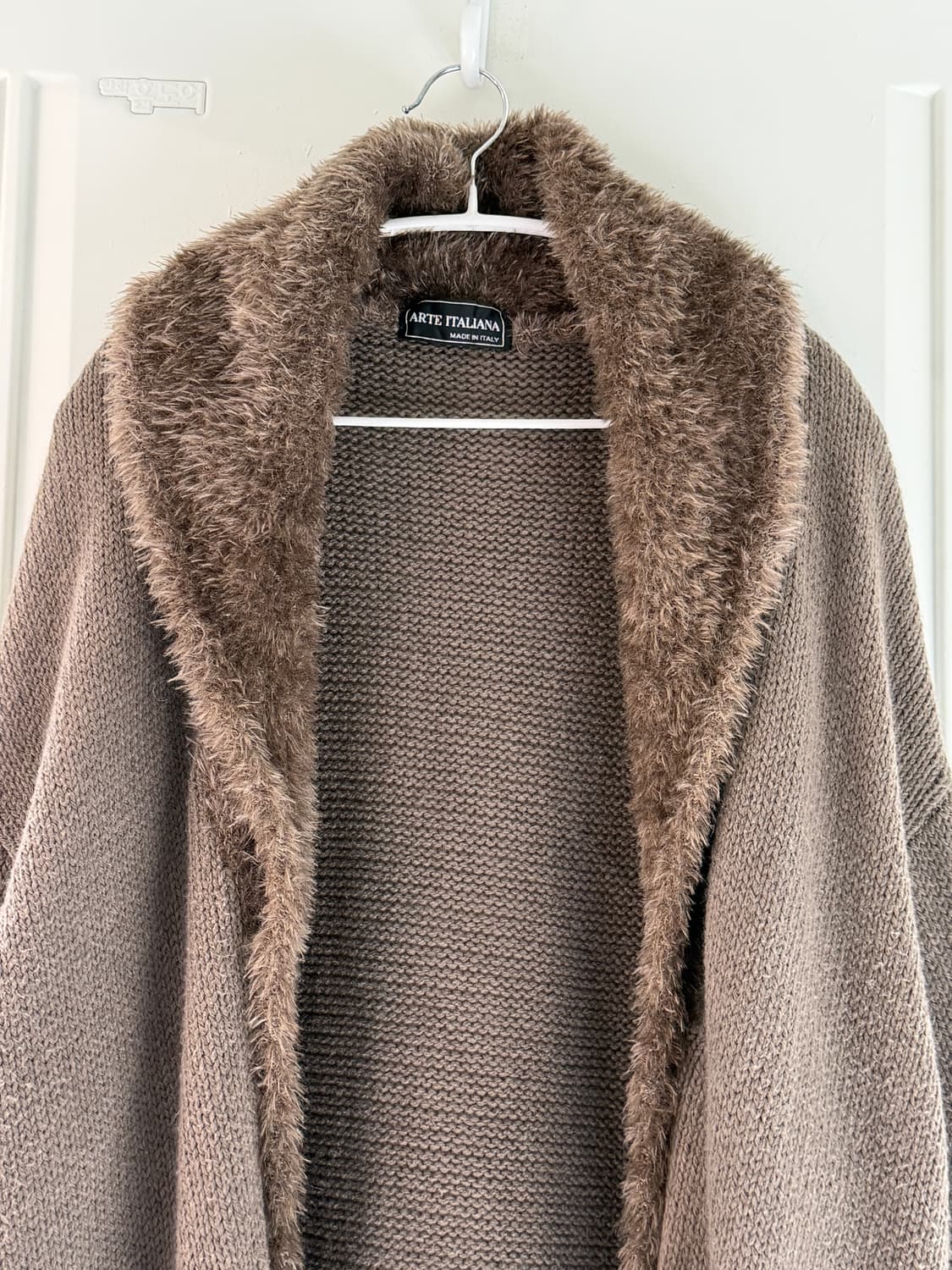 이태리 퍼 디테일 니트가디건 상품이미지6