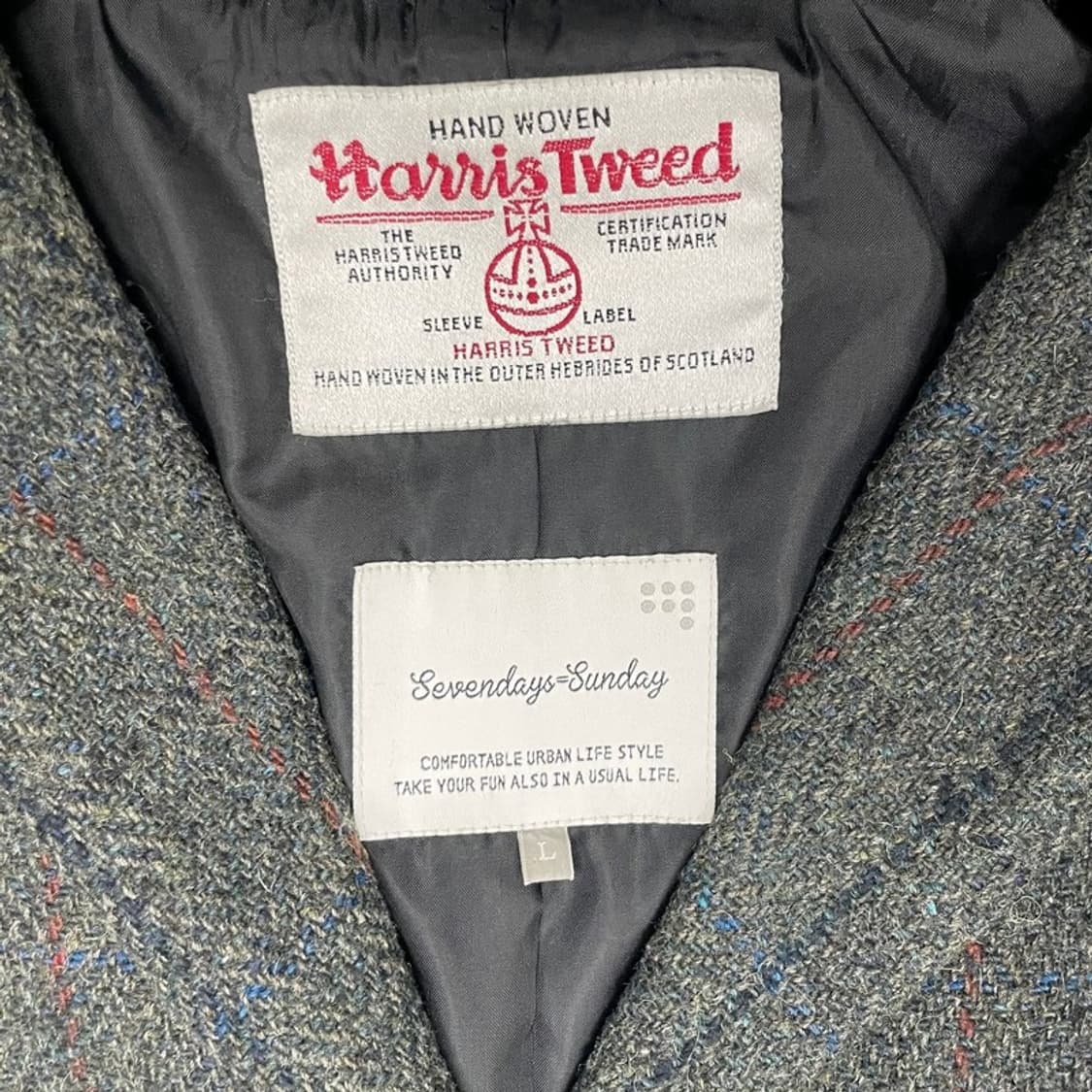 세븐데이즈 선데이 해리스 트위드 코트 v0223 상품이미지5