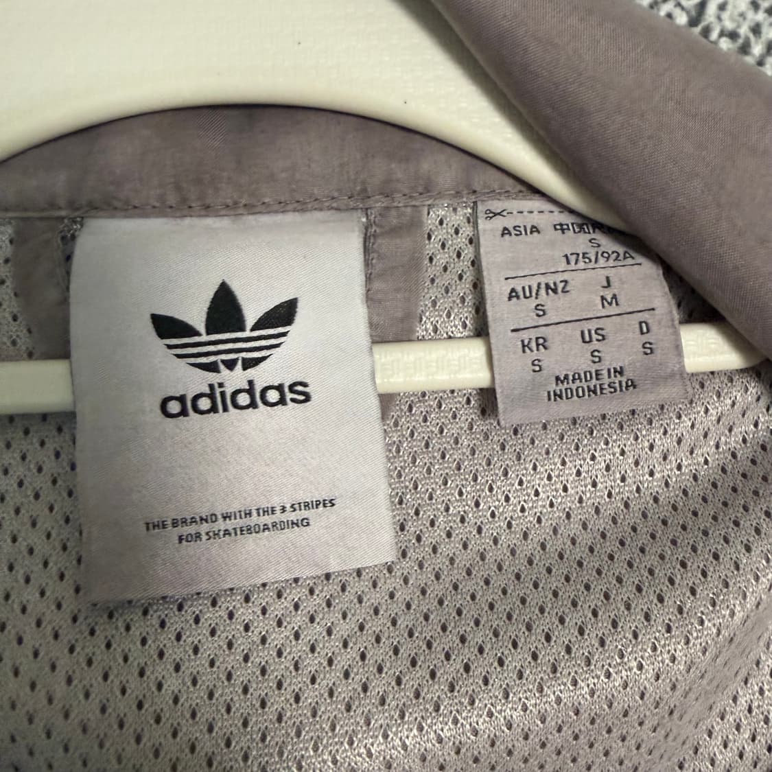 아디다스 스케이트보딩 반집업 가먼트워시 트랙 자켓 아노락 그레이 S 파이 상품이미지4