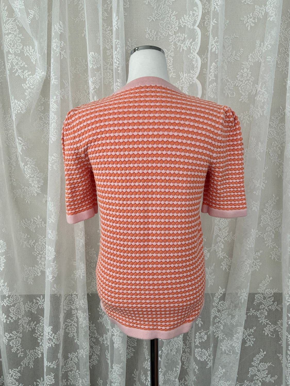 S) 코스 COS 반팔 코튼 니트 오렌지 핑크 상품이미지2