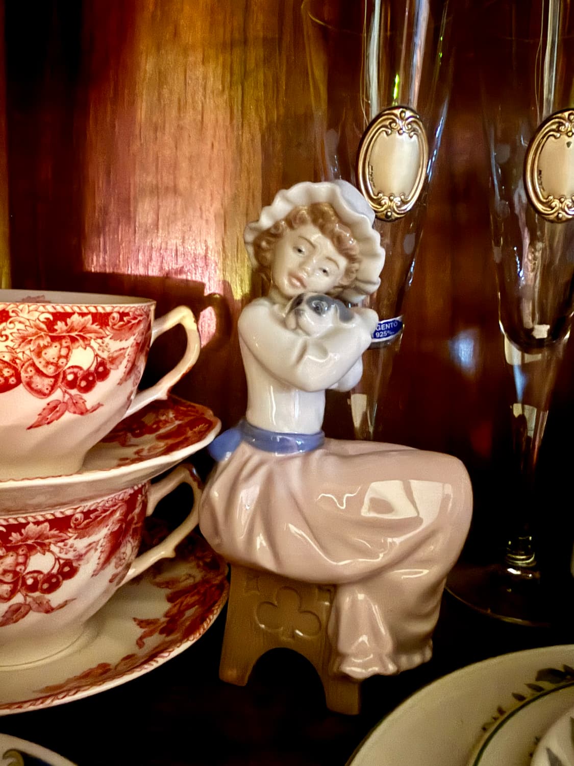 야드로 나오 강아지를 안은 소녀 도자기 피겨린 스페인 상품이미지1