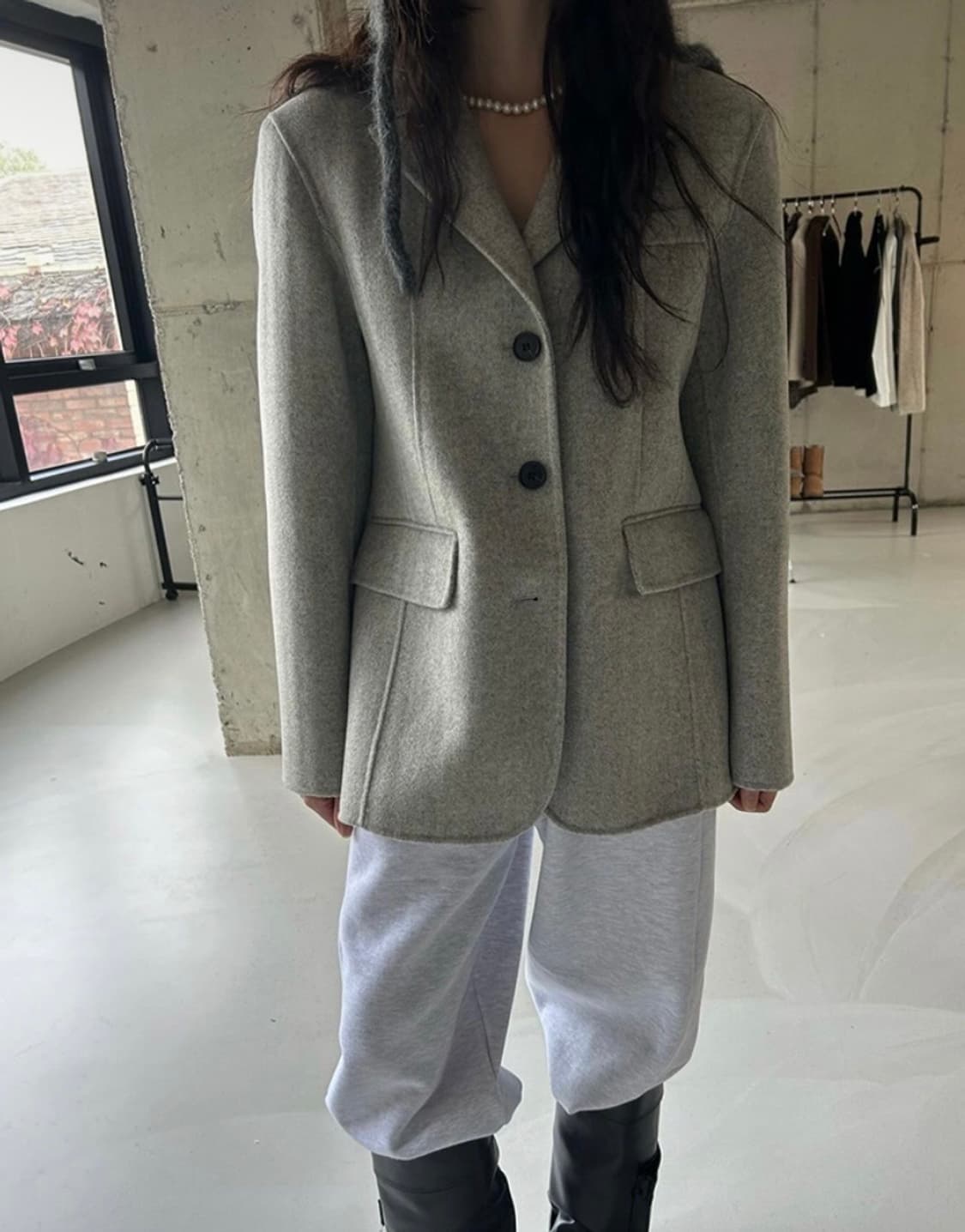 마크들리 울 핸드메이드 자켓 (신지인님 착용) 상품이미지1