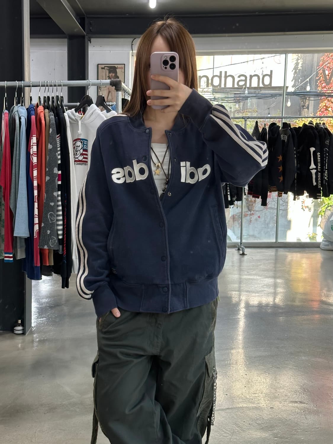 아디다스 올드스쿨 코튼 바시티자켓 상품이미지3