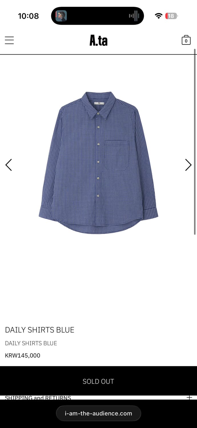 A.ta 데일리 셔츠 m 상품이미지3