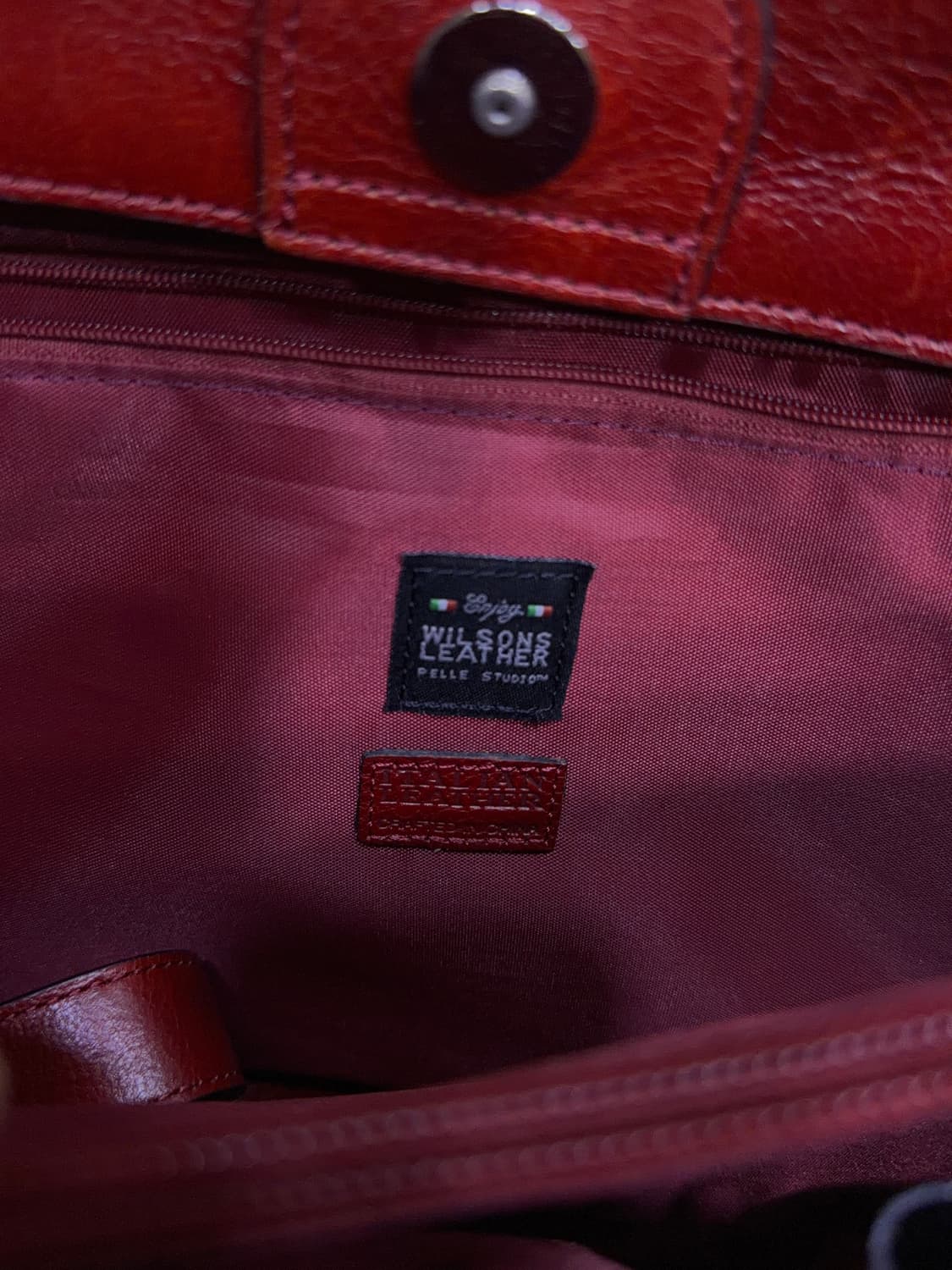 윌슨 빈티지 이탈리아 레더 가죽 브리프케이스 크로스백 레드 상품이미지9